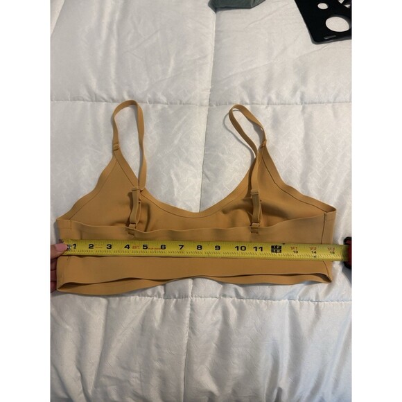 Free People Stella Scuba Bralette Stretch Adjustable Straps Gold Mustard Large - Picture 4 of 4